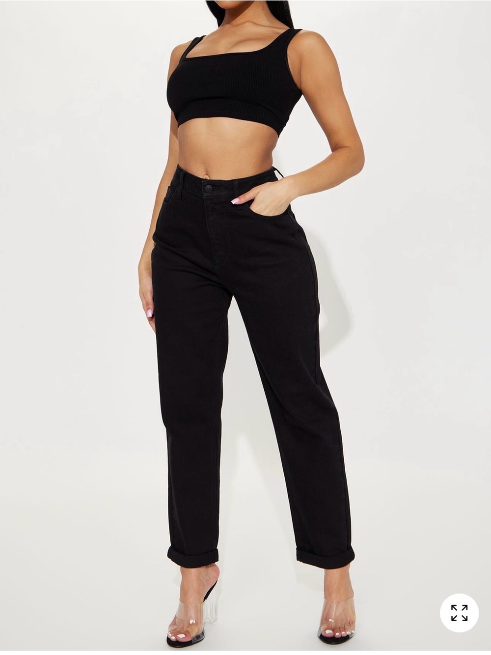 Black High Rise Jeans - Picture 2 of 6